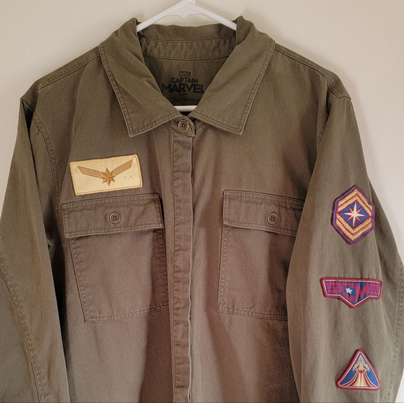 Marvel Tops - Unisex Captain Marvel Military Inspired Shirt With Patches Size XL 100% Cotton